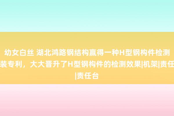 幼女白丝 湖北鸿路钢结构赢得一种H型钢构件检测安装专利，大大晋升了H型钢构件的检测效果|机架|责任台