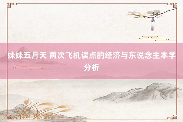妹妹五月天 两次飞机误点的经济与东说念主本学分析