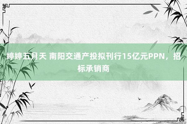 婷婷五月天 南阳交通产投拟刊行15亿元PPN,招标承销商
